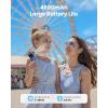 imageGaiatop Portable Handheld Turbo Fan 1100 Adjustable High Speeds 320Hrs Cooling Times 4800mAh USB Rechargeable Portable Small Hand Fans with Lanyard for Outdoor Travel Home Make Up PurpleNavy Blue