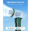 imageGaiatop Portable Handheld Turbo Fan 1100 Adjustable High Speeds 320Hrs Cooling Times 4800mAh USB Rechargeable Portable Small Hand Fans with Lanyard for Outdoor Travel Home Make Up PurpleArmy Green