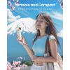 imageGaiatop Portable Handheld Turbo Fan 1100 Adjustable High Speeds 320Hrs Cooling Times 4800mAh USB Rechargeable Portable Small Hand Fans with Lanyard for Outdoor Travel Home Make Up PurpleWhite