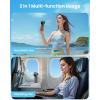 imageGaiatop Portable Handheld Turbo Fan 1100 Adjustable High Speeds 320Hrs Cooling Times 4800mAh USB Rechargeable Portable Small Hand Fans with Lanyard for Outdoor Travel Home Make Up PurpleBlack