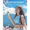 imageGaiatop Portable Handheld Turbo Fan 1100 Adjustable High Speeds 320Hrs Cooling Times 4800mAh USB Rechargeable Portable Small Hand Fans with Lanyard for Outdoor Travel Home Make Up PurpleGreen