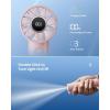 imageGaiatop Portable Mini Fan 3 Speed Handheld Fans with Power Display Flashlight USB Rechargeable Battery Lightweight Personal Cooling for Women Men Indoor Outdoor Travel BlackPink