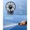 imageGaiatop Portable Mini Fan 3 Speed Handheld Fans with Power Display Flashlight USB Rechargeable Battery Lightweight Personal Cooling for Women Men Indoor Outdoor Travel BlackBlack
