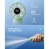 imageGaiatop Portable Mini Fan 3 Speed Handheld Fans with Power Display Flashlight USB Rechargeable Battery Lightweight Personal Cooling for Women Men Indoor Outdoor Travel BlackGreen