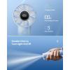 imageGaiatop Portable Mini Fan 3 Speed Handheld Fans with Power Display Flashlight USB Rechargeable Battery Lightweight Personal Cooling for Women Men Indoor Outdoor Travel BlackBlue