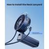 imageGaiatop Portable Misting Fan 180 Foldable Handheld 3 Speeds USB Rechargeable Spray Water Mist with LED Digital Display Personal Cooling Mini Hand Fans for Travel Concert Outdoor Navy BlueNavy Blue