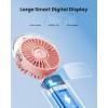 imageGaiatop Portable Misting Fan 180 Foldable Handheld 3 Speeds USB Rechargeable Spray Water Mist with LED Digital Display Personal Cooling Mini Hand Fans for Travel Concert Outdoor Navy BluePink