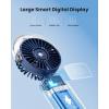imageGaiatop Portable Misting Fan 180 Foldable Handheld 3 Speeds USB Rechargeable Spray Water Mist with LED Digital Display Personal Cooling Mini Hand Fans for Travel Concert Outdoor Navy BlueNavy Blue