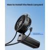 imageGaiatop Portable Misting Fan 180 Foldable Handheld 3 Speeds USB Rechargeable Spray Water Mist with LED Digital Display Personal Cooling Mini Hand Fans for Travel Concert Outdoor Navy BlueBlack