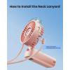 imageGaiatop Portable Misting Fan 180 Foldable Handheld 3 Speeds USB Rechargeable Spray Water Mist with LED Digital Display Personal Cooling Mini Hand Fans for Travel Concert Outdoor Navy BluePink