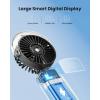 imageGaiatop Portable Misting Fan 180 Foldable Handheld 3 Speeds USB Rechargeable Spray Water Mist with LED Digital Display Personal Cooling Mini Hand Fans for Travel Concert Outdoor Navy BlueBlack