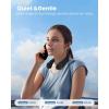 imageGaiatop Portable Neck Fan Rechargeable HandsFree 360 Cooling 17hrs Runtime Battery Powered Personal Wearable Fan Quiet Summer Outdoor Travel Essentials Birthday Gifts for Women Men Teens BlackBlue