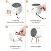 imageGaiatop Portable Space Heater for Indoor Use 1000W600W Small Electric Desk Heater for Bedroom or Office 2s PTC Ceramic Heating Overheat ampamp TipOver Protection Cute Gifts for Women Men CoworkersWhite