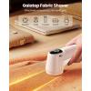 imageGaiatop Rechargeable Fabric Shaver 3Speeds Electric Lint Remover Shaver with LED Display 6 Leaf Blade Sweater Depiller for Clothes Furniture Couch Pills Fuzz Balls WhitePink
