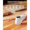 imageGaiatop Rechargeable Fabric Shaver 3Speeds Electric Lint Remover Shaver with LED Display 6 Leaf Blade Sweater Depiller for Clothes Furniture Couch Pills Fuzz Balls WhiteWhite