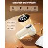 imageGaiatop Rechargeable Fabric Shaver 3Speeds Electric Lint Remover Shaver with LED Display 6 Leaf Blade Sweater Depiller for Clothes Furniture Couch Pills Fuzz Balls WhiteBeige