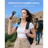 imageGaiatop Small Handheld Fan Portable Powerful High Speed Turbo Cooling 4000mAh USB Rechargeable Battery Powered Mini Personal Fan Summer Outdoor Travel Essentials Gifts for Dad Men Women Black