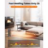 imageGaiatop Space Heaters for Indoor Use Portable Electric Heater with Thermostat 1500W PTC Ceramic Room Heater with Remote 5 Modes 60 Oscillating 12H Timer Fast Heating Bedroom Office Bathroom HomeSilver