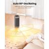 imageGaiatop Space Heaters for Indoor Use Portable Electric Heater with Thermostat 1500W PTC Ceramic Room Heater with Remote 5 Modes 60 Oscillating 12H Timer Fast Heating Bedroom Office Bathroom HomeSilver