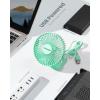 imageGaiatop USB Desk Fan 3 Speeds Strong Airflow 55 Inch Portable 90 Rotate Quiet Cooling Small Personal Table Fans for Bedroom Home Office Travel BlackGreen