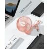 imageGaiatop USB Desk Fan 3 Speeds Strong Airflow 55 Inch Portable 90 Rotate Quiet Cooling Small Personal Table Fans for Bedroom Home Office Travel BlackPink