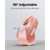 imageGaiatop USB Desk Fan 3 Speeds Strong Airflow 55 Inch Portable 90 Rotate Quiet Cooling Small Personal Table Fans for Bedroom Home Office Travel BlackPink