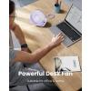 imageGaiatop USB Desk Fan 3 Speeds Strong Airflow 55 Inch Portable 90 Rotate Quiet Cooling Small Personal Table Fans for Bedroom Home Office Travel BlackPurple