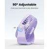 imageGaiatop USB Desk Fan 3 Speeds Strong Airflow 55 Inch Portable 90 Rotate Quiet Cooling Small Personal Table Fans for Bedroom Home Office Travel BlackPurple