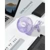 imageGaiatop USB Desk Fan 3 Speeds Strong Airflow 55 Inch Portable 90 Rotate Quiet Cooling Small Personal Table Fans for Bedroom Home Office Travel BlackPurple