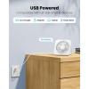 imageGaiatop USB Desk Fan 5 Inch Small Portable Table Desktop Fans with Strong Wind Ultra Quiet 3 Speeds and 180 Tilt Folding Mini Personal Cooling Essentials For Office Home Bedroom Dorm Kitchen PinkWhite