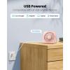 imageGaiatop USB Desk Fan 5 Inch Small Portable Table Desktop Fans with Strong Wind Ultra Quiet 3 Speeds and 180 Tilt Folding Mini Personal Cooling Essentials For Office Home Bedroom Dorm Kitchen PinkPink