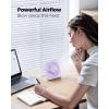 imageGaiatop USB Desk Fan 5 Inch Small Portable Table Desktop Fans with Strong Wind Ultra Quiet 3 Speeds and 180 Tilt Folding Mini Personal Cooling Essentials For Office Home Bedroom Dorm Kitchen PinkPurple