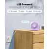 imageGaiatop USB Desk Fan 5 Inch Small Portable Table Desktop Fans with Strong Wind Ultra Quiet 3 Speeds and 180 Tilt Folding Mini Personal Cooling Essentials For Office Home Bedroom Dorm Kitchen PinkPurple