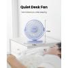 imageGaiatop USB Desk Fan 55 Inch Small Quiet Powerful 3 Speeds 90 Rotate Personal Mini Portable Desktop Table Fans Cooling for Home Office Car Travel Indoor Outdoor BlackBlue