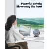 imageGaiatop USB Desk Fan 55 Inch Small Quiet Powerful 3 Speeds 90 Rotate Personal Mini Portable Desktop Table Fans Cooling for Home Office Car Travel Indoor Outdoor BlackBlack