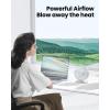 imageGaiatop USB Desk Fan 55 Inch Small Quiet Powerful 3 Speeds 90 Rotate Personal Mini Portable Desktop Table Fans Cooling for Home Office Car Travel Indoor Outdoor BlackWhite