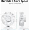 imageGaiatop USB Desk Fan Small But Powerful Personal Portable Quiet 3 Speeds Adjustable Mini Table Desktop fan for Cooling Home Office Car Summer Travel Gifts WhitePure White