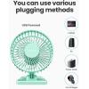 imageGaiatop USB Desk Fan Small But Powerful Personal Portable Quiet 3 Speeds Adjustable Mini Table Desktop fan for Cooling Home Office Car Summer Travel Gifts WhiteGreen