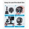 imageGaiatop USB Desk Fan Small But Powerful Personal Portable Quiet 3 Speeds Adjustable Mini Table Desktop fan for Cooling Home Office Car Summer Travel Gifts WhiteBlack