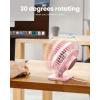 imageGaiatop USB Desk Fan Small But Powerful Personal Portable Quiet 3 Speeds Adjustable Mini Table Desktop fan for Cooling Home Office Car Summer Travel Gifts WhitePink