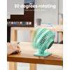 imageGaiatop USB Desk Fan Small But Powerful Personal Portable Quiet 3 Speeds Adjustable Mini Table Desktop fan for Cooling Home Office Car Summer Travel Gifts WhiteGreen