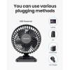 imageGaiatop USB Desk Fan Small But Powerful Personal Portable Quiet 3 Speeds Adjustable Mini Table Desktop fan for Cooling Home Office Car Summer Travel Gifts WhiteBlack