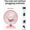 imageGaiatop USB Desk Fan Small But Powerful Personal Portable Quiet 3 Speeds Adjustable Mini Table Desktop fan for Cooling Home Office Car Summer Travel Gifts WhitePink