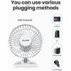 imageGaiatop USB Desk Fan Small But Powerful Personal Portable Quiet 3 Speeds Adjustable Mini Table Desktop fan for Cooling Home Office Car Summer Travel Gifts WhitePure White