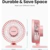 imageGaiatop USB Desk Fan Small But Powerful Personal Portable Quiet 3 Speeds Adjustable Mini Table Desktop fan for Cooling Home Office Car Summer Travel Gifts WhitePink