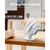 imageGaiatop USB Desk Fan Small But Powerful Personal Portable Quiet 3 Speeds Adjustable Mini Table Desktop fan for Cooling Home Office Car Summer Travel Gifts WhitePure White