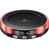 imageGaiatop Coffee Mug Warmer for Desk 3 Temp Settings 29Hrs Timer 3 Colorful Romantic Atmosphere Light Modes Beverage Heating Plate with Digital Display for Candle Tea Milk WoodBlack