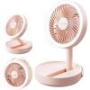 imageGaiatop Foldable Small Desk Fan 6000mAh Battery Powered Portable Fan with LED Night Light USB Rechargeable Bedroom Office Dorm Travel Camping Essentials Summer Gifts for Women Men Teens BlackPink