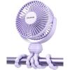 imageGaiatop Mini Portable Stroller Fan Battery Operated Small Clip on Detachable 3 Speed Rechargeable 360 Rotate Flexible Tripod Better Cooling for Car Seat Crib Treadmill Travel Bluepurple
