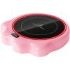 imageGaiatop Mug Warmer 50W Cute Cat Paw Cup Warmers 3 Temp Settings 210H Auto Shut Off Coffee Accessories Keep Beverage Hot for Desk and Home Use Large Heated Plate for Milk Tea Cocoa Candle BlackPink